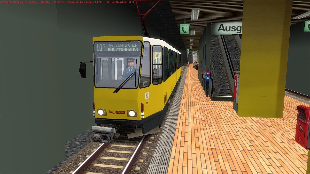 Le´s Play OMSI 2 Map Ruhrgebiet Tramlinie107  TripleZ Gelsenkirchen CKDTatraKT4D Straßenbahnen