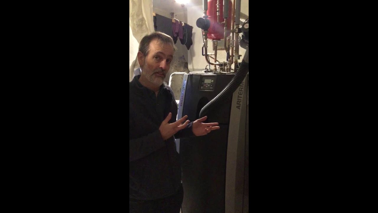 Ariterm Biomatic wood pellet boiler cleaning and service - YouTube