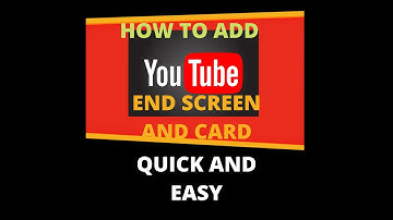 How to Add End Screen  and Cards to YouTube Videos Quick and Easy