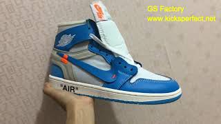 GS Off White Air Jordan 1 UNC Best In China