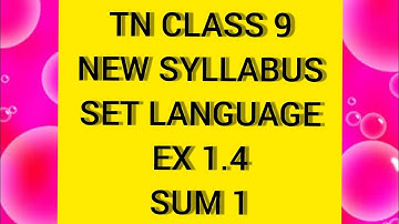 TN Samacheer 9 Maths Set Language Ex 1.4 Sum 1