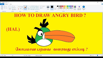 How to draw angry bird || MS PAINT || smart sky