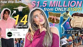 How this TEEN turned $150 into $1.5 MILLION! (tutorial) how to start a clothing brand FREE COURSE