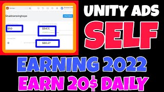 Unity ads self earning | Unity ads High eCPM App | Unity ads Payment proof