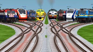 8 Different Types Train Simulator Cross 3D Railroad Tracks | gaming video | Indian railways gameplay screenshot 3