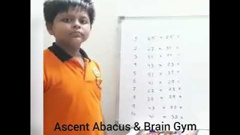 Double x Double Multiplication by Parnabha Paul in a jiffy in Level 4 !!  #AscentAbacusdemo305