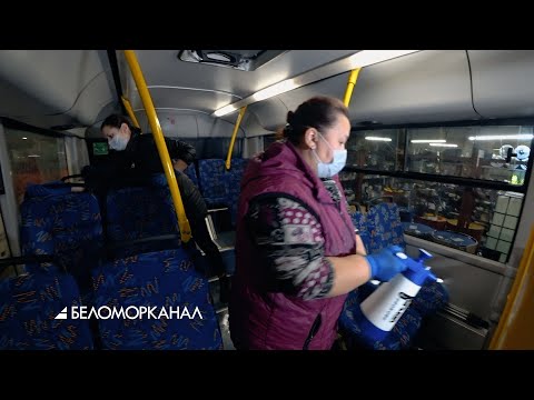 Обработка автобусов от заразы 📹 TV29.RU (Северодвинск)