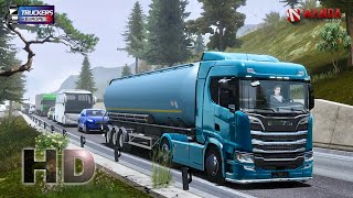 Scania 480HP ! Drive in mountains 🔴 with liquor tanker‼️ Truckers of europe 3 gameplay in ultra HD