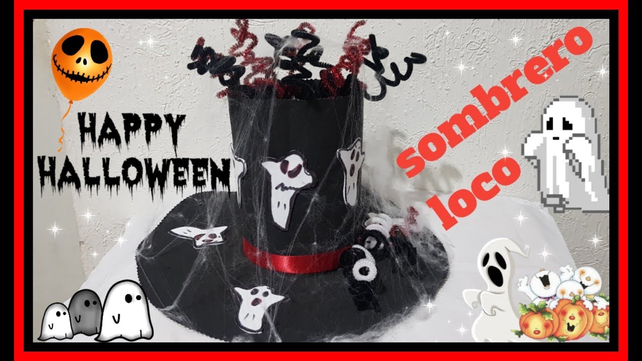 Como Hacer Sombrero de Fantasmas para niño Halloween - YouTube