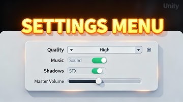 Unity Settings Menu Tutorial | Graphics, Sound & Volume with Save System