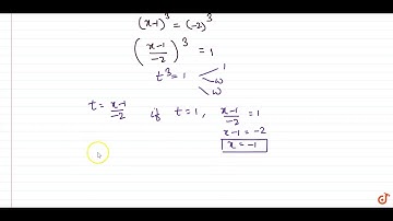 If the cube roots of unity are `1,omega,omega^2`, then the roots of the equation `(x-1)^3+8=0`,...