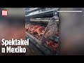 Chihuahua, Mexiko: Mähdrescher wird zum Mega-Grill