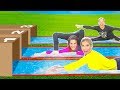 TRY NOT TO FALL on the BACKYARD WATER SLiDE with Sofie Dossi and Shawn Johnson