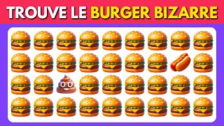 Trouve l'emoji bizarre - Édition Junk Food 🍔🍕🍩 Facile, Moyen, Difficile - 30 niveaux Emoji Quiz