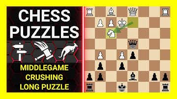 Chess Puzzles to Practice. Themes: Middlegame, Crushing, Long puzzle. Learn Chess