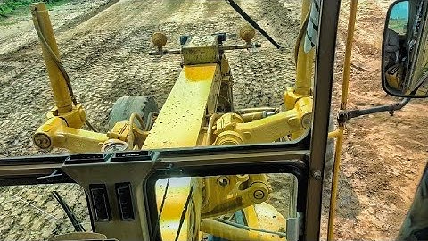 Grader Motor Driver View | Caterpillar Grader Motor 140G Machine working on road | ZKB Machines