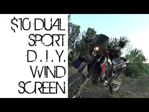 o#o DIY $10 Dual Sport Motorcycle Windscreen Mod (DRZ, DR, WR, CRF, Trailtech, Universal!)