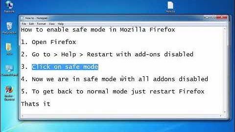 68 How to enable safe mode in Mozilla Firefox