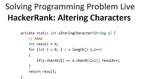 Alternating Characters | HackerRank Solution in java