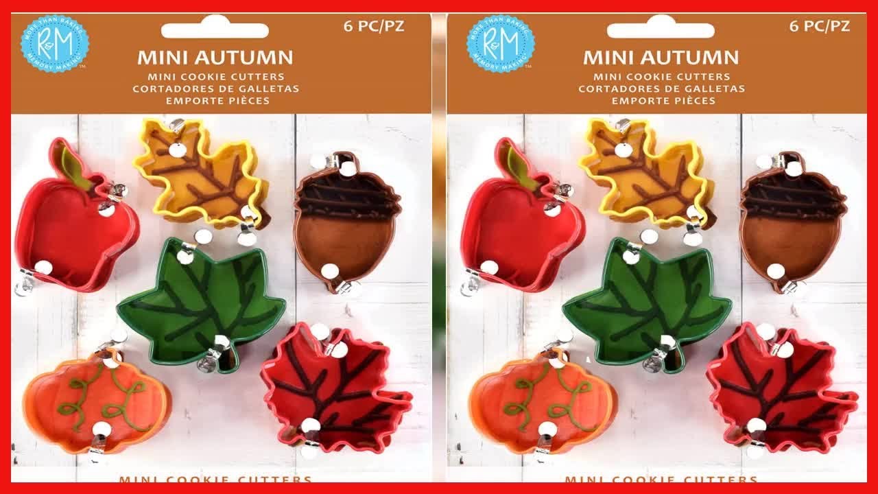Great product -  R&M International Mini Autumn Leaf Cookie Cutters, Apple, Pumpkin, Acorn, Oak, Ivy,