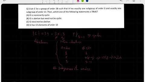 IIT JAM Mathematics PYQ(2024) Qno5 | Group Theory | CSIR-NET/GATE/SET