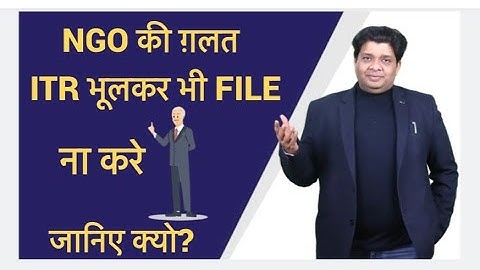 File correct ITR For ngo