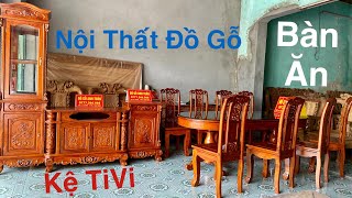 Nội Thất Đồ Gỗ : Kệ TiVi , Bàn Ghế Ăn Gỗ Hương Đá - Hoàn Thiện Bán Về Yên Khang , Ý Yên , Nam Định !