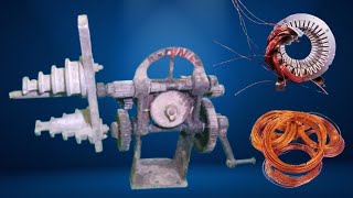 very old and rusty winding machine restoration!! Transformers coil machine restoration!