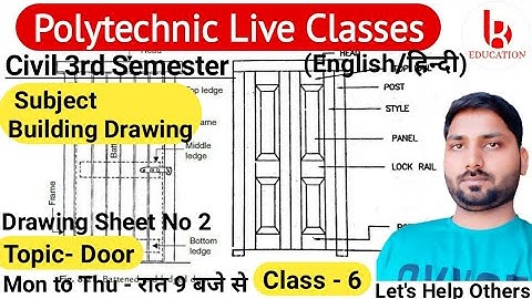Building Drawing | Drawing Sheet No 1 | Class 6 | Civil 3rd Semester by Brijesh Sir