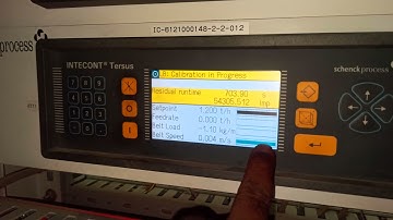 Schenck Weighfeeder Speed calibration.