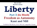 Freedom as autonomy kant vs mill  ma political science