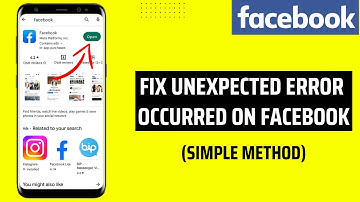 How To Fix Unexpected Error Occurred On Facebook