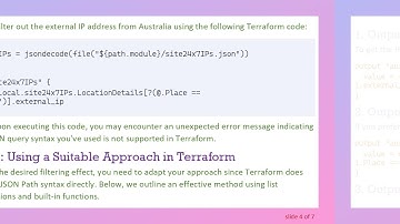 How to Fix JSON Path Queries in Terraform
