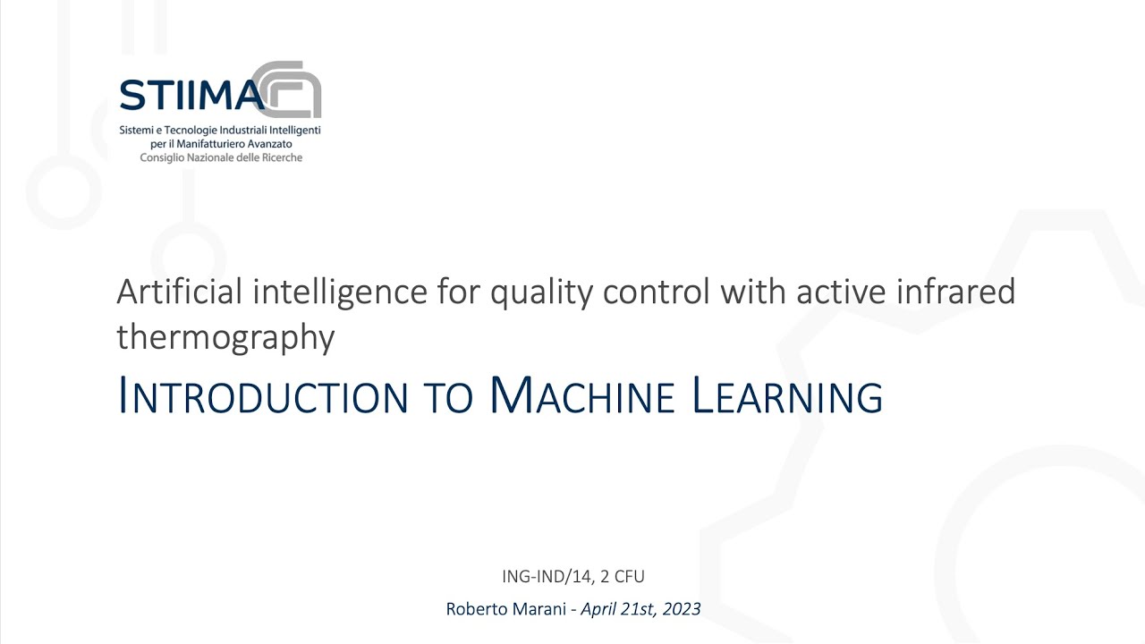 Lecture 5 - Introduction to Machine Learning