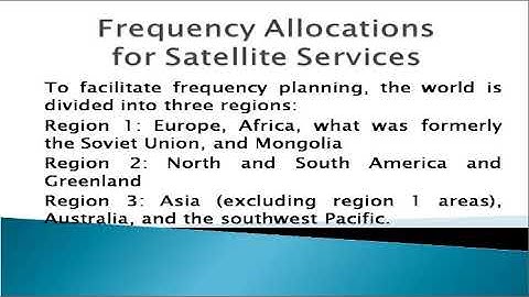 Frequency allocation for satellite services