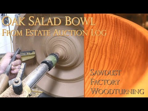 Woodturning – Oak Salad Bowl – Sawdust Factory Woodturning
