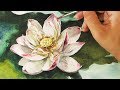 Watercolor Flower Painting | Lotus