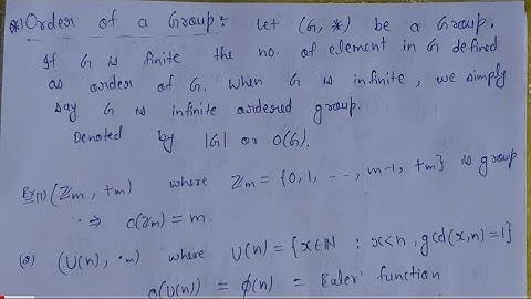 6. Order of a group definition and examples | group theory | AdnanAlig