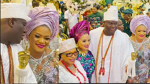 So Romantic! Watch How Ooni of Ife Surprises His First Wife On Their Wedding Day.