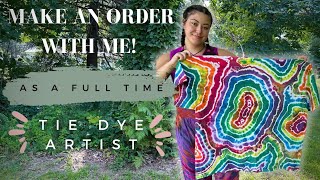 Making An Order For My Tie Dye Shop! *Rainbow Geode Tie dye Tutorial*