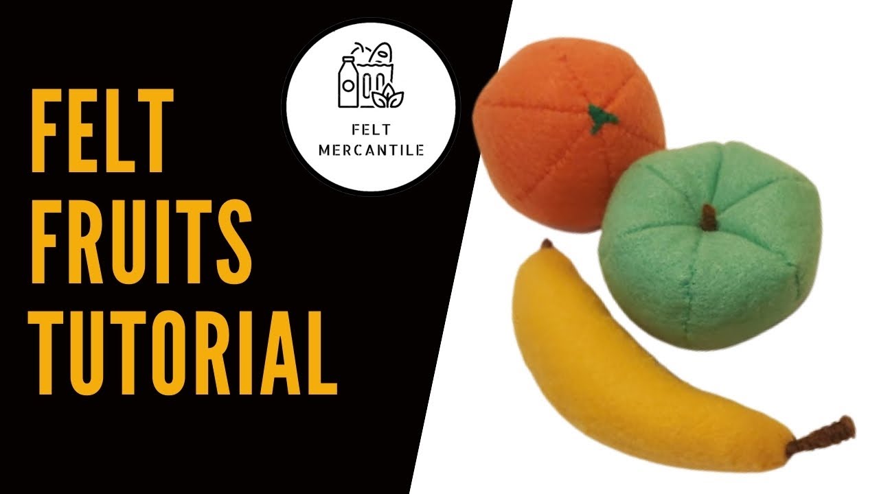 Fruit Pretend Play Food Made From Felt - Banana, Apple & Orange DIY 