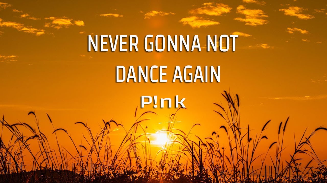 P!NK Never Gonna Not Dance Again (Lyrics) YouTube