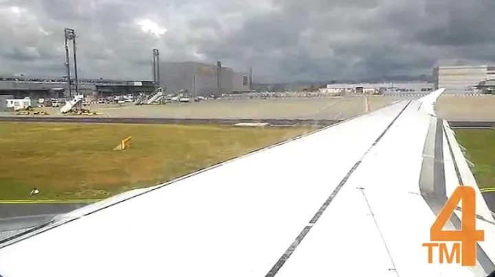 Lufthansa Airbus A321 Taxi and Takeoff Frankfurt Intl Airport