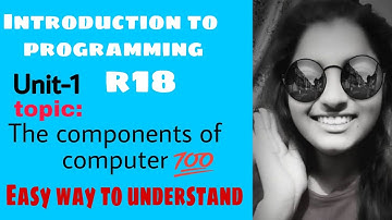 #R18 #pps #1stunit #the #components #of #computer || #introduction #to #programming # easy🤗 #jntu