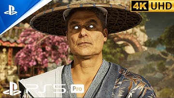 Old Raiden Reunites With Liu Kang Keeper of Time Scene Cinematic 4K ULTRA HD PS5 PRO Mortal Kombat 1