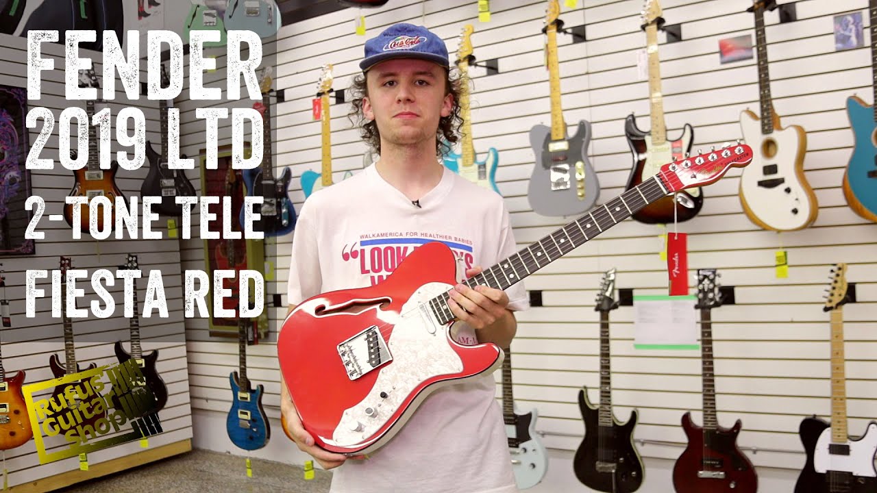 RUFUS GUITAR SHOP - Fender 2019 Ltd 2-Tone Tele Fiesta Red Ebony Fingerboard