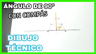 Cómo dibujar Un Angulo De 90 Grados Con Compas 】 Paso a Paso Muy