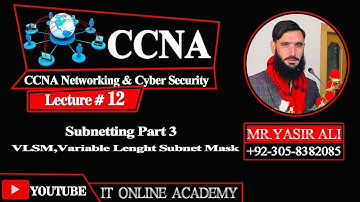 CCNA Part 12  Subnetting part 3 VLSM || Pashto by Yasir Ali