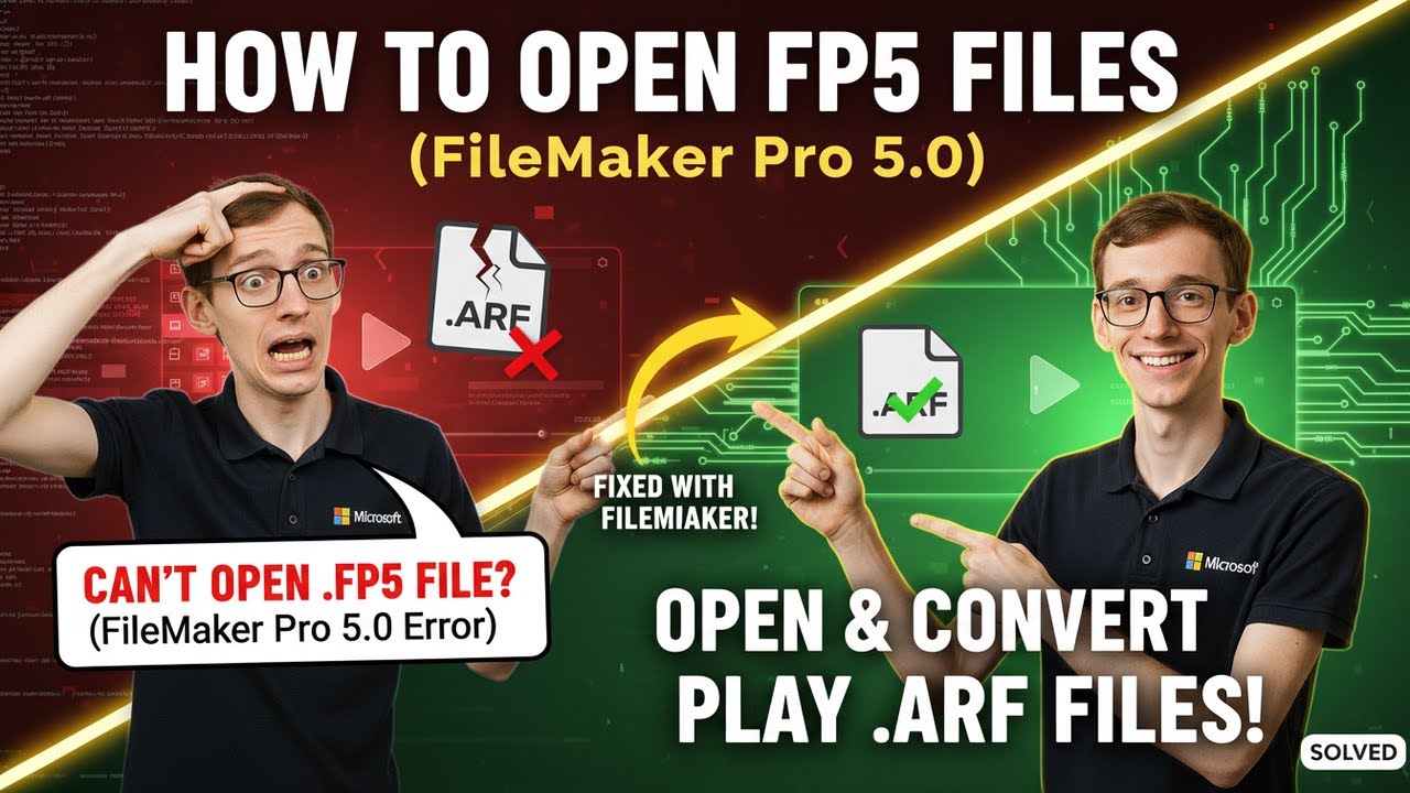 How to Open FP5 Files (FileMaker Pro 5.0) - YouTube