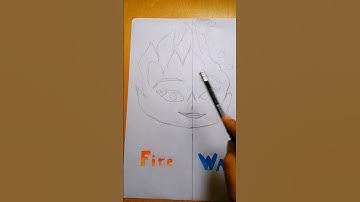 Drawing✨Ember✨in 2 different elements👀#shorts #elemental  #trending